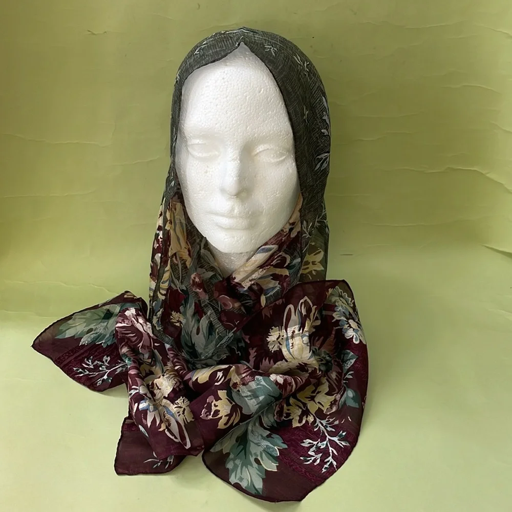 Vintage multicolored Adrienne Vittadini silk scarf